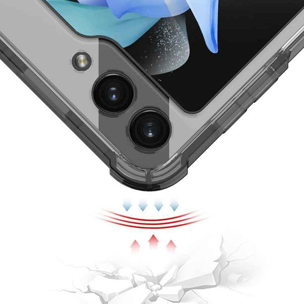 For Samsung Galaxy Z Flip5 GKK MagSafe Airbag Hinge Shockproof Phone Case with Ring Holder(Black)