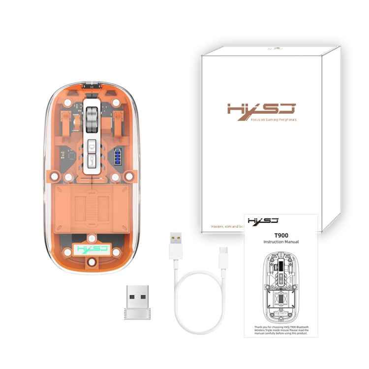 HXSJ T900 Transparent Magnet Three-mode Wireless Gaming Mouse