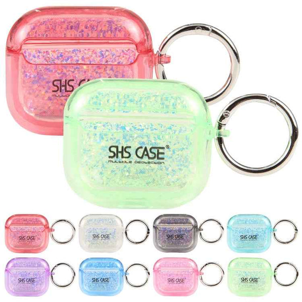 For AirPods Pro Flash Diamond Epoxy Bluetooth Earphone Protective Case(White)