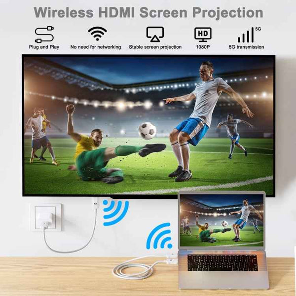 THT-020-8-1 4 in 1 HDMI Transmitter Wireless Screen Sharer Set(White)