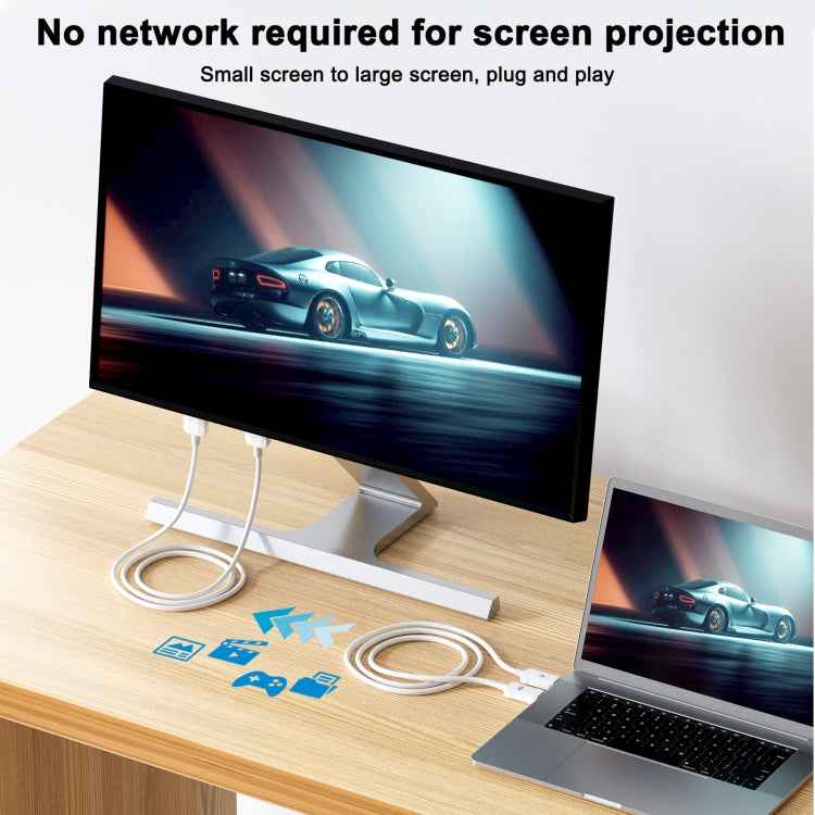 THT-020-8-1 4 in 1 HDMI Transmitter Wireless Screen Sharer Set(White)