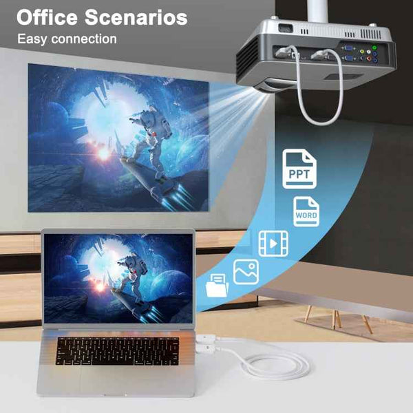 THT-020-8-1 4 in 1 HDMI Transmitter Wireless Screen Sharer Set(White)