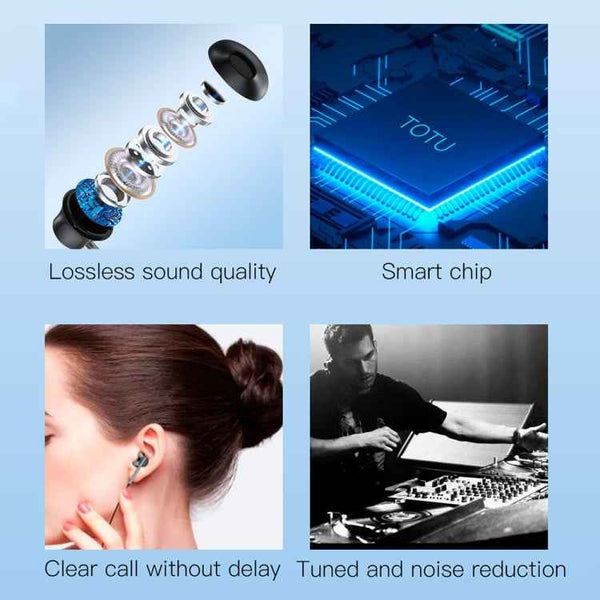 TOTU EP-3 In-Ear Wired Earphone Cable Length:1.2m, Plug Type:3.5mm(Black)