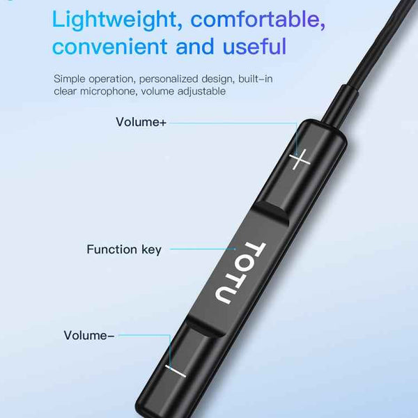 TOTU EP-3 In-Ear Wired Earphone Cable Length:1.2m, Plug Type:3.5mm(Black)