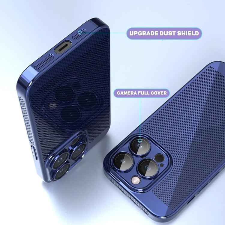 For iPhone 15 Pro Fine Mesh Cooling Phone Case(Silver)
