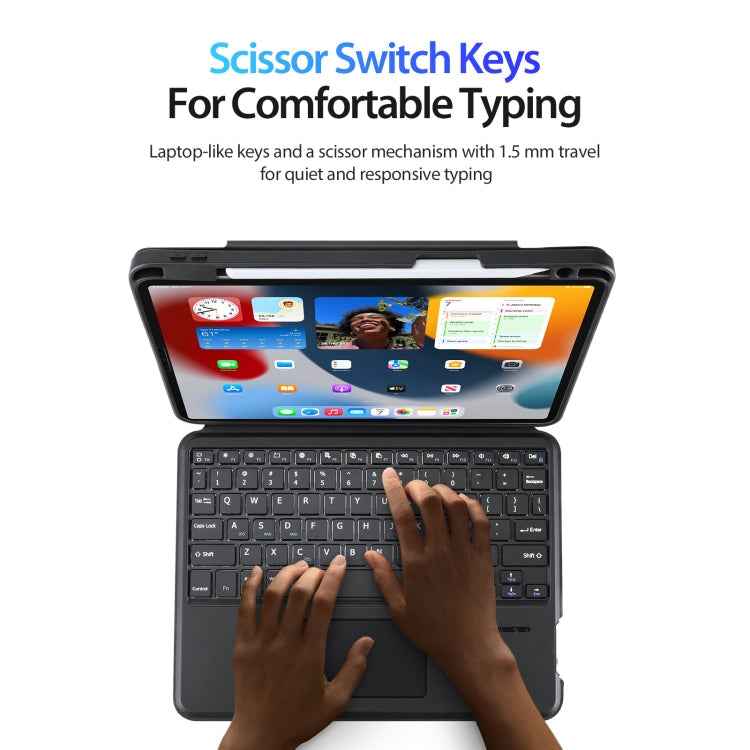 For iPad Air 11 2024 / 4&5 / iPad Pro 11 2022 DUX DUCIS DK Series Magnetic Wireless Bluetooth Keyboard Tablet Case(Black)