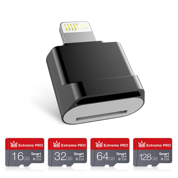 MicroDrive 8pin To TF Card Adapter Mini iPhone & iPad TF Card Reader, Card Reader, 16GB, 32GB, 64GB, 128GB