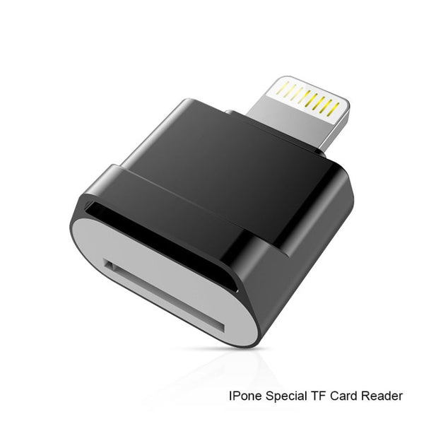 MicroDrive 8pin To TF Card Adapter Mini iPhone & iPad TF Card Reader, Card Reader, 16GB, 32GB, 64GB, 128GB