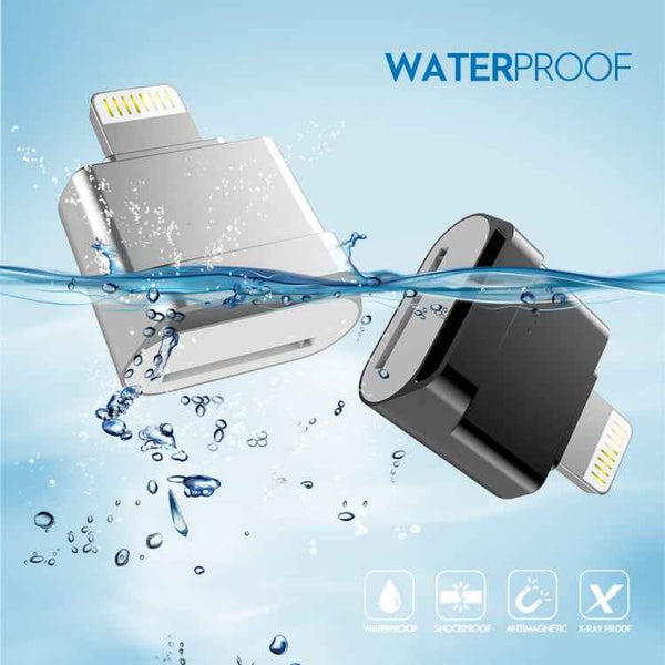 MicroDrive 8pin To TF Card Adapter Mini iPhone & iPad TF Card Reader (Silver)