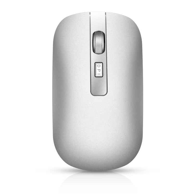 HXSJ M50 2.4GHZ 800,1200,1600dpi Three Gear Adjustment Dual-mode Wireless Mouse USB + Bluetooth 5.1 Rechargeable(Silver)