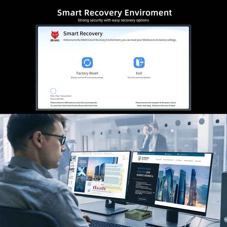 BMAX B6 Power Windows 11 Mini PC, 16GB+1TB, Intel Core i7-1060NG7, Support HDMI / RJ45(EU Plug)