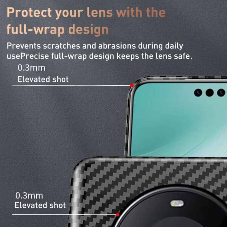 For Huawei Mate 60 Pro Magnetic Carbon Fiber Shockproof Phone Case(Blue Purple)