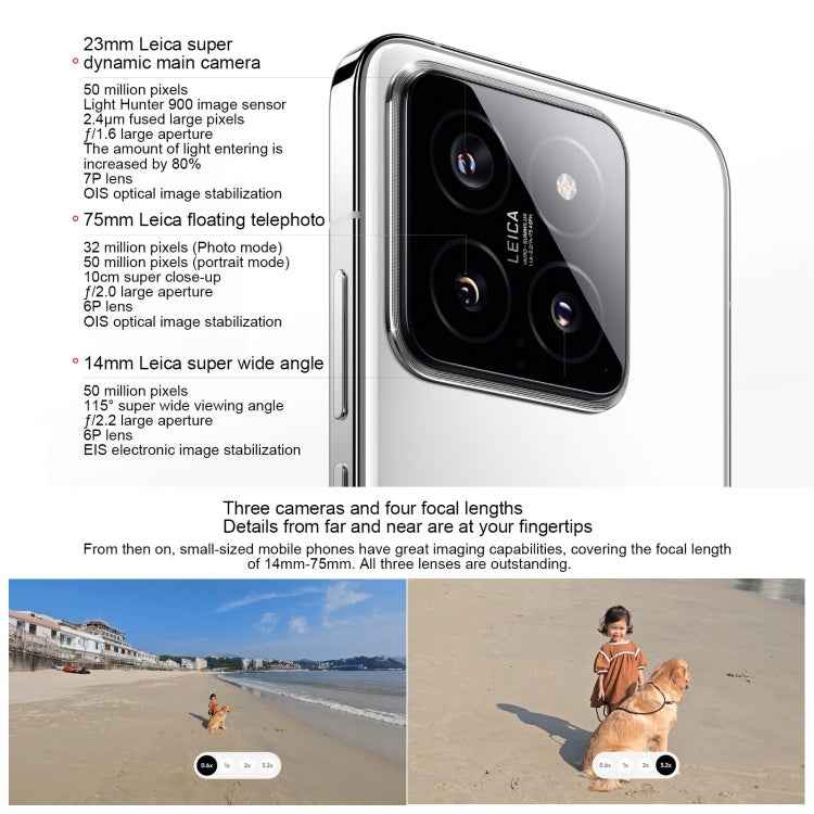 Xiaomi 14,  6.36 inch Xiaomi HyperOS Snapdragon 8 Gen 3 Octa Core 4nm up to 3.3GHz, NFC, Network: 5G, 12GB+256GB, 16GB+512GB, 16GB+1TB