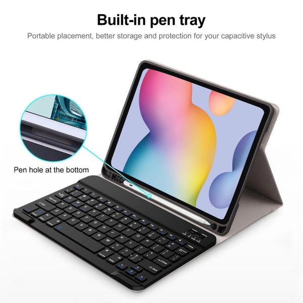 Square Cap Bluetooth Keyboard Leather Case with Pen Slot