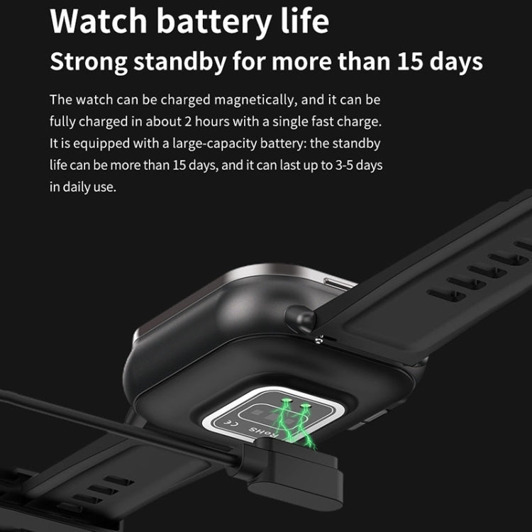 D8 2.01 inch 2 in 1 Bluetooth Earphone Steel Band Smart Watch, Support Health Monitoring / NFC