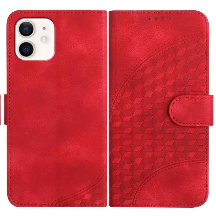 YX0060 Elephant Head Embossed Phone Leather Case with Lanyard, For iPhone 13 mini, For iPhone 12/12 Pro, For iPhone 12 Pro Max