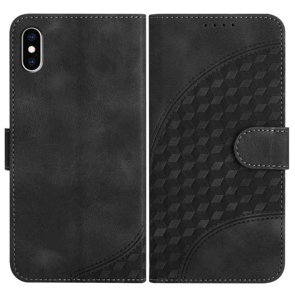 YX0060 Elephant Head Embossed Phone Leather Case with Lanyard, For iPhone XS Max, For iPhone 8 Plus / 7 Plus