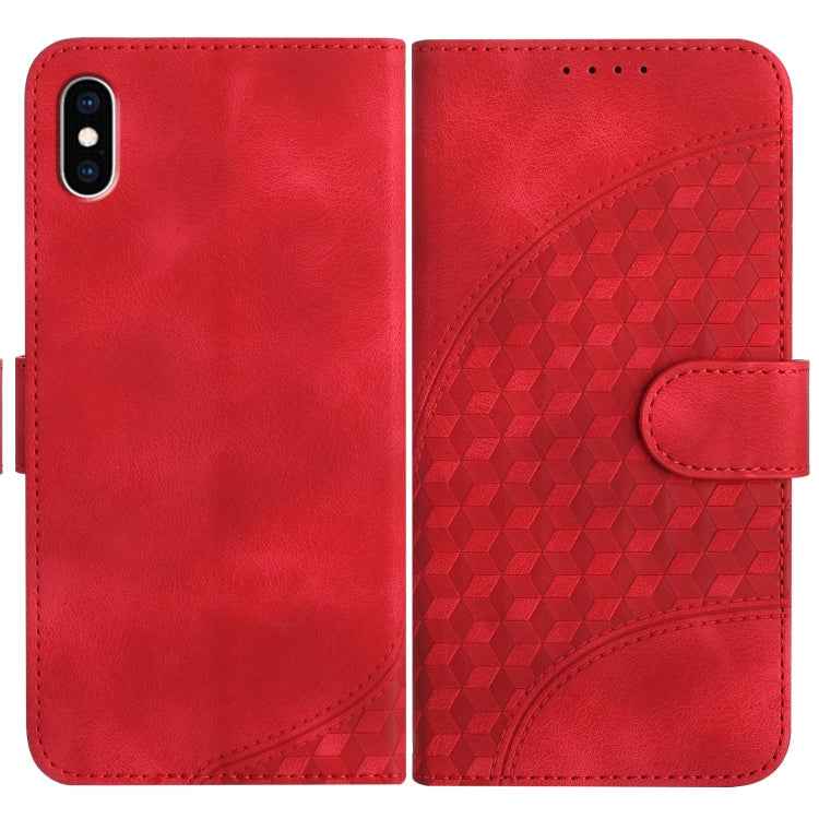 YX0060 Elephant Head Embossed Phone Leather Case with Lanyard, For iPhone XS Max, For iPhone 8 Plus / 7 Plus
