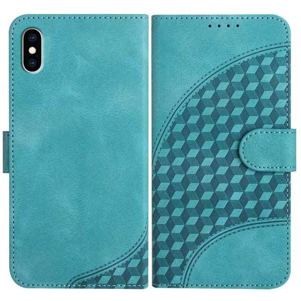 YX0060 Elephant Head Embossed Phone Leather Case with Lanyard, For iPhone XS Max, For iPhone 8 Plus / 7 Plus