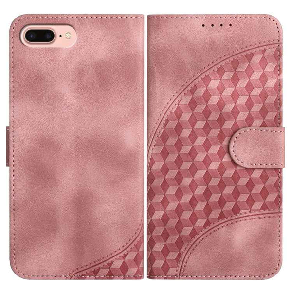 YX0060 Elephant Head Embossed Phone Leather Case with Lanyard, For iPhone XS Max, For iPhone 8 Plus / 7 Plus