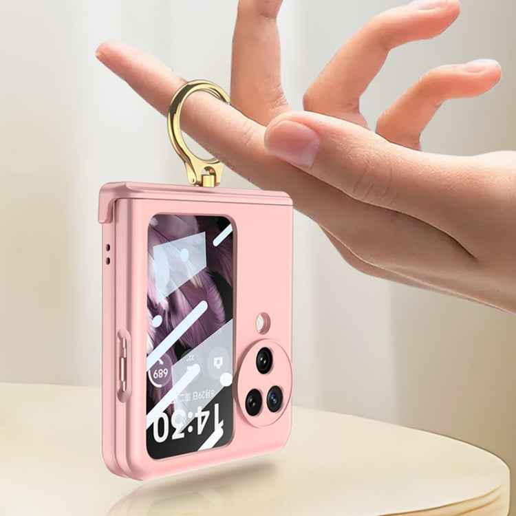 GKK Integrated Magnetic Hinged Flip Case with Ring Holder, For OPPO Find N3 Flip