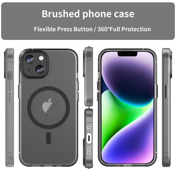 MagSafe Frosted Translucent TPU + PC Full Coverage Phone Case