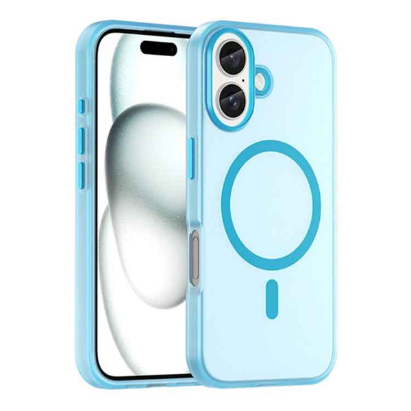MagSafe Frosted Translucent TPU + PC Full Coverage Phone Case, For iPhone 16, For iPhone 15 Pro Max