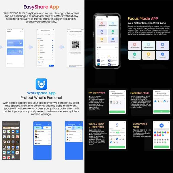 Blackview BV5300 Plus, 8GB+128GB, IP68/IP69K/MIL-STD-810H, 6.1 inch Android 13 MediaTek Helio G72 Octa Core, Network: 4G, OTG(Black)