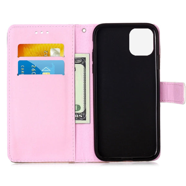 Painted Flat Texture Leather Case with Lanyard & Card Slot & Wallet & Holder, For iPhone 12 Pro Max