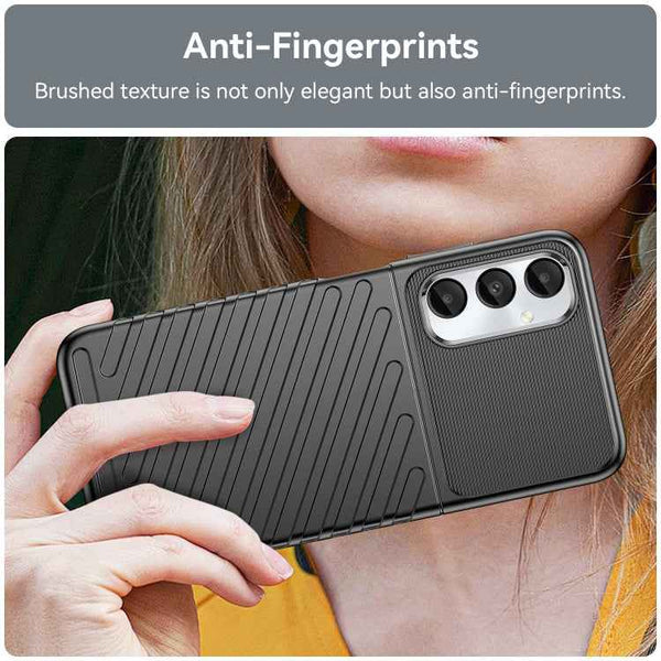 For Samsung Galaxy M14 4G Thunderbolt Shockproof TPU Phone Case(Black)