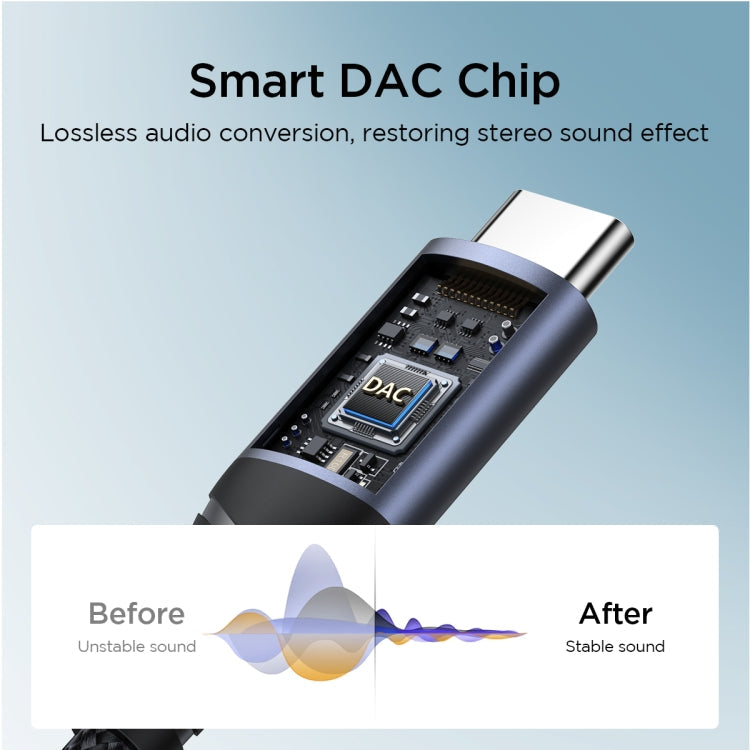 JOYROOM SY-C01 USB-C/Type-C to 3.5mm Audio Adapter Cable, SY-C01
