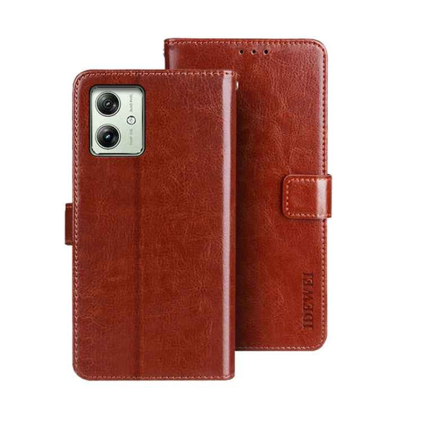 idewei Crazy Horse Texture Leather Phone Case, For Motorola Moto G54 5G EU