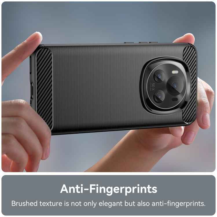 For Honor Magic 6 Pro Carbon Fiber Brushed Texture TPU Phone Case(Black)