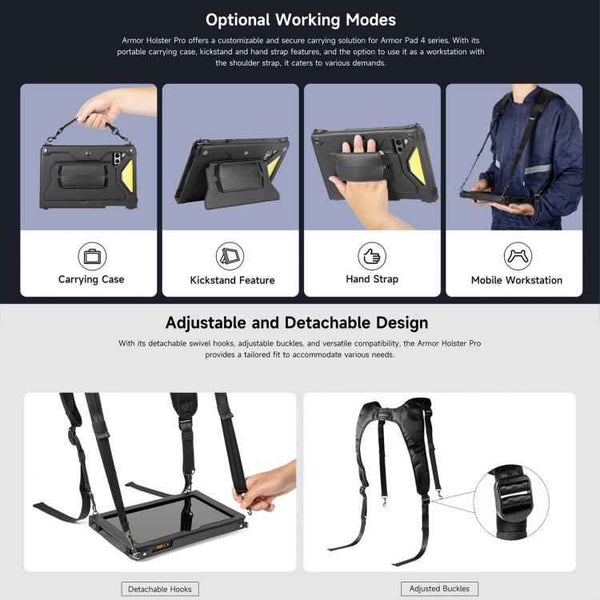 Ulefone 4 in 1 Multi-purpose Tablet Carry Case, For Ulefone Armor Pad 4 Series, For Ulefone Armor Pad 2