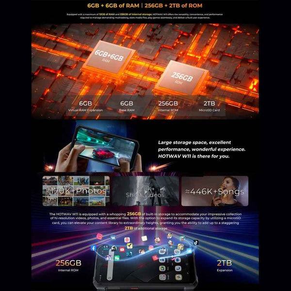 HOTWAV W11 Rugged Phone, 6GB+256GB, , 20800mAh, 6.6 inch Android 13 MT8788 Octa Core, Network: 4G, OTG, Recording Call (Bronzed Gold)