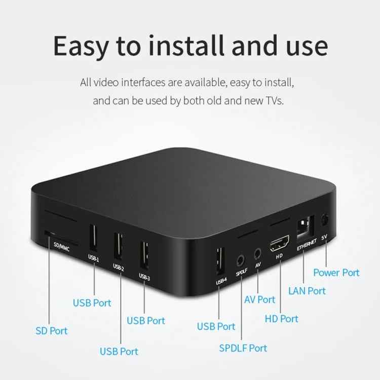 MXQ Pro RK3228A Quad-Core CPU 4K HD Network Set-Top Box, RAM:2GB+16GB(UK Plug)