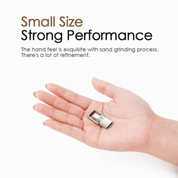 EAGET 128G USB 3.1 + Type-C / USB-C  Interface Metal Twister Flash U Disk, with Micro USB OTG Adapter