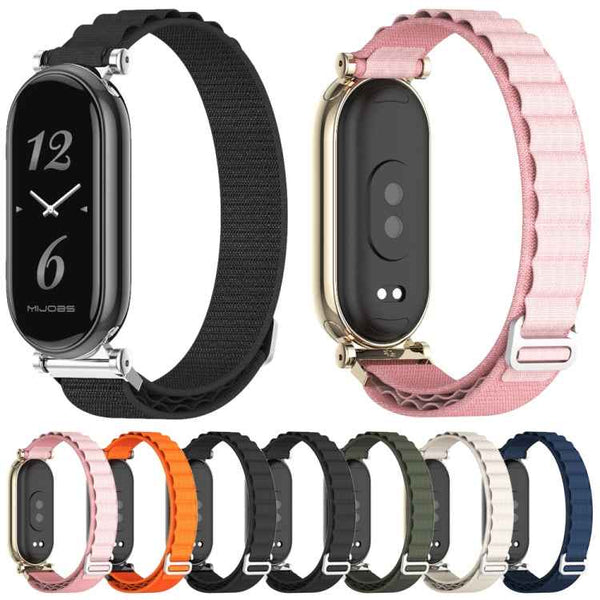 Mijobs GT4 Nylon Breathable Watch Band, For Xiaomi Smart Band 10 / 9 / 8