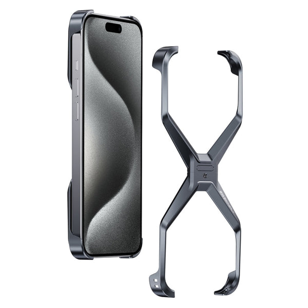 Frameless X-shaped Metal Phone Case