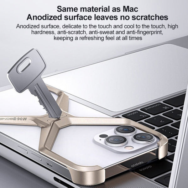 Frameless X-shaped Metal Phone Case