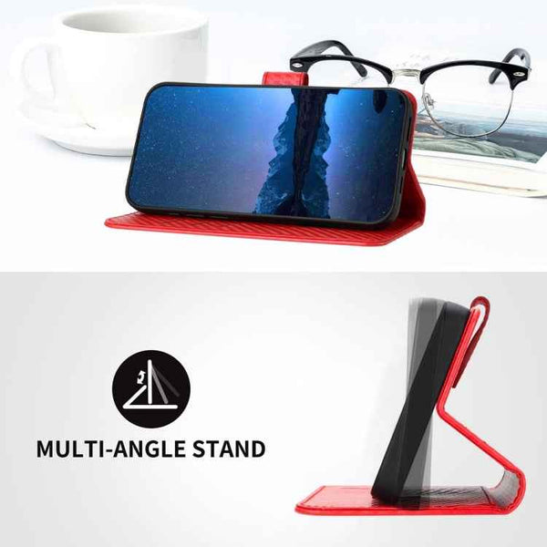 YX0070 Carbon Fiber Buckle Leather Phone Case with Lanyard, For iPhone 15 Pro Max, For iPhone 15 Pro, For iPhone 15 Plus