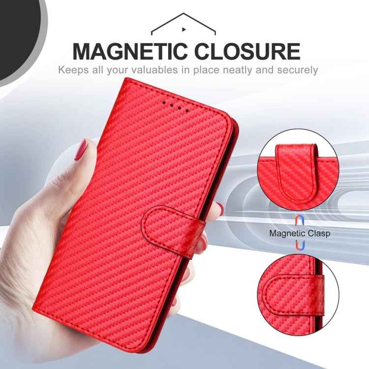 YX0070 Carbon Fiber Buckle Leather Phone Case with Lanyard, For iPhone 12 mini, For iPhone 11 Pro Max, For iPhone 11