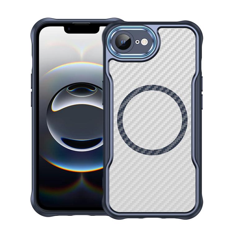 Carbon Fiber Texture MagSafe Translucent Phone Case