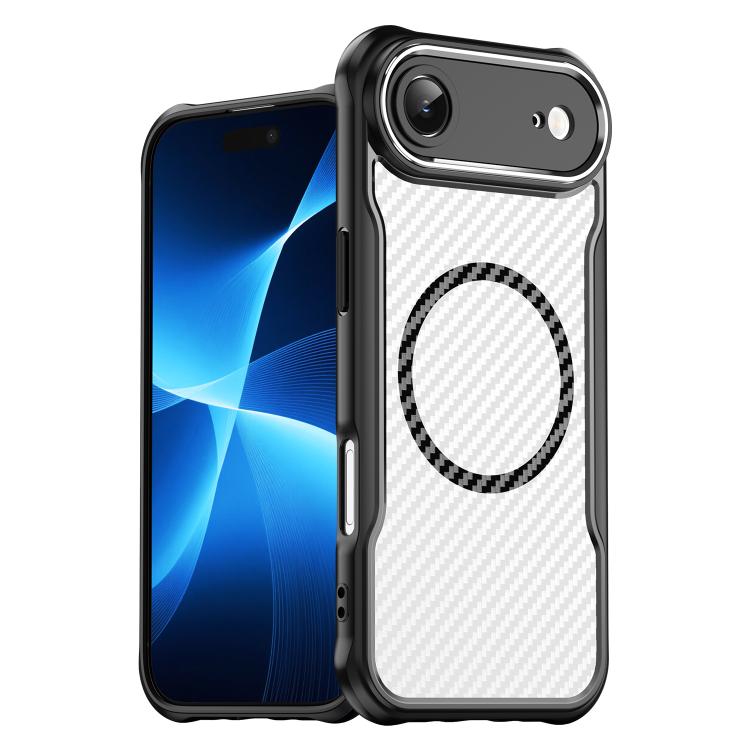 Carbon Fiber Texture MagSafe Translucent Phone Case