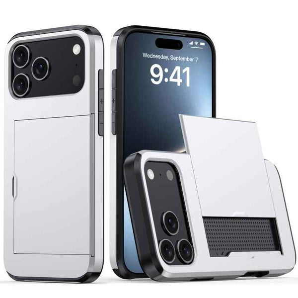 Shockproof Armor Phone Case with Card Slot, For iPhone 17 Pro Max, For iPhone 17 Pro