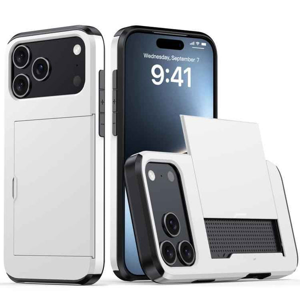 Shockproof Armor Phone Case with Card Slot, For iPhone 17 Pro Max, For iPhone 17 Pro