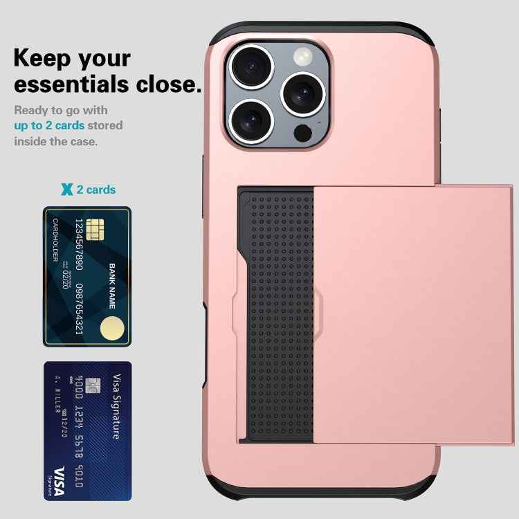 Shockproof Armor Phone Case with Card Slot, For iPhone 17 Pro Max, For iPhone 17 Pro