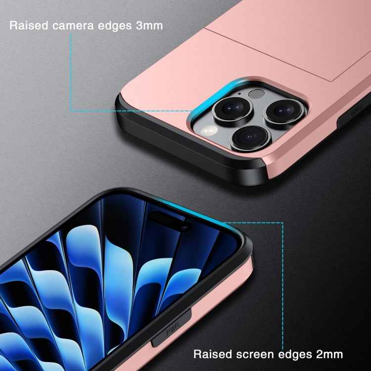 Shockproof Armor Phone Case with Card Slot, For iPhone 17 Pro Max, For iPhone 17 Pro