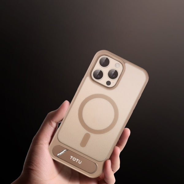 TOTU PC-25 Skin Feel MagSafe Magnetic Stand Phone Case, For iPhone 16 Pro Max, For iPhone 16 Pro