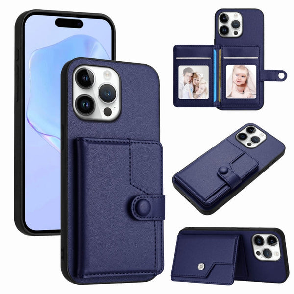Button Card Bag RFID Anti-theft Phone Case
